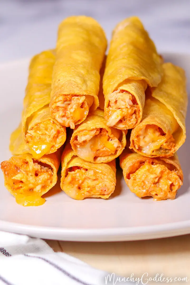 Easy Air Fryer Chicken Taquitos + Video Munchy Goddess