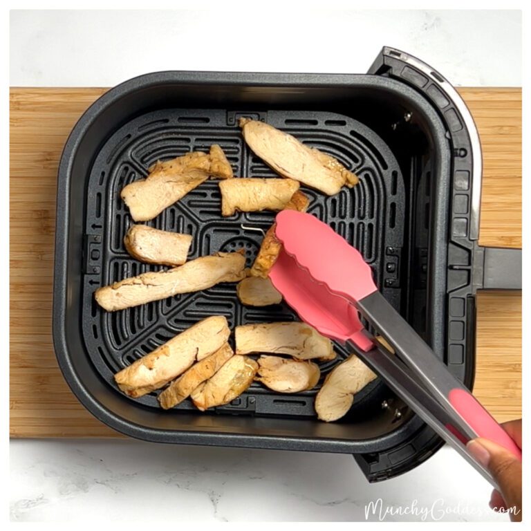 Frozen Grilled Chicken Strips in the Air Fryer Munchy Goddess