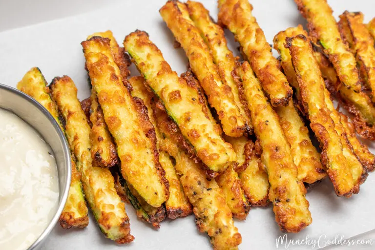 Easy Air Fryer Zucchini Fries (No Breading) + Video Munchy Goddess