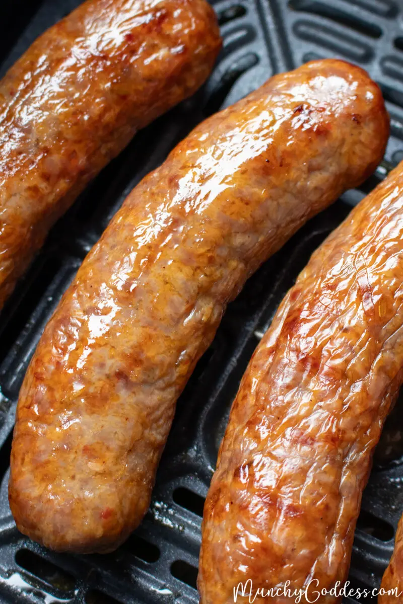 Easy Air Fryer Italian Sausage + Video Munchy Goddess