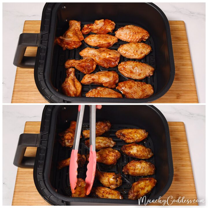 Easy Air Fryer Chicken Wings + Video | Munchy Goddess
